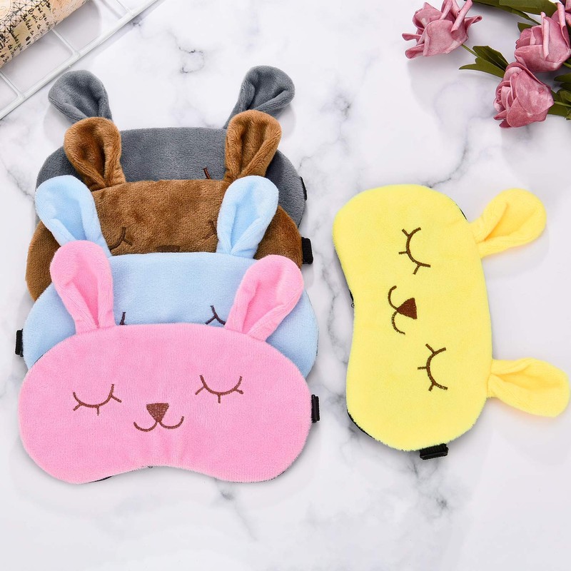 iwobi Pack of 5 Cute Rabbit Eye Mask Women's Sleep