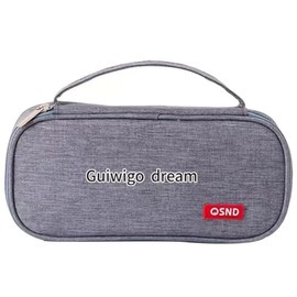 Guiwigo Large Pencil Case,Aesthetic Pen Pouch with Big Capacity, Minimalist Portable Stationery Bag with Handle for Office Organizer Aesthetic Pencil Cases (Gray)