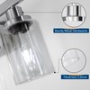 DIKAIDA 3-Light Bathroom Light Fixtures, Nickel Bathroom Vanity Light with