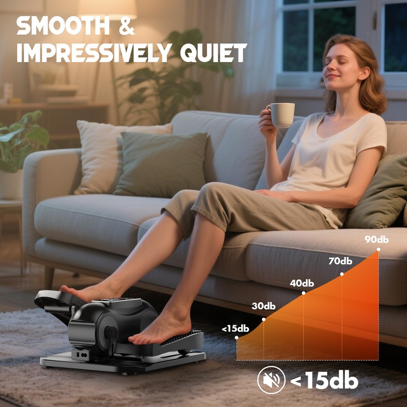 Yagud Under Desk Elliptical Machine, Elliptical Leg Exerciser as Seen