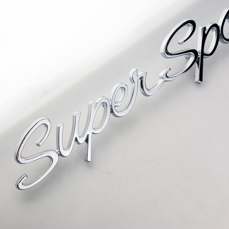 2Pc Super Sport Emblem Front 3D Badge Nameplate Letter Replacement
