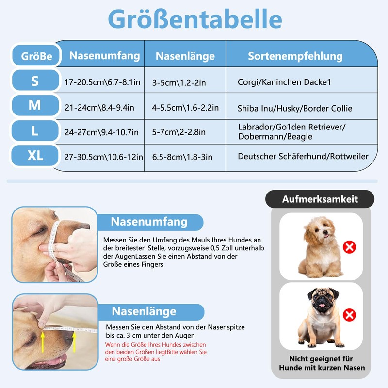 Lcyen Muzzle for Large Dogs, Prevent Eating/Chewing/Biting Dog Muzzle, Breathable,