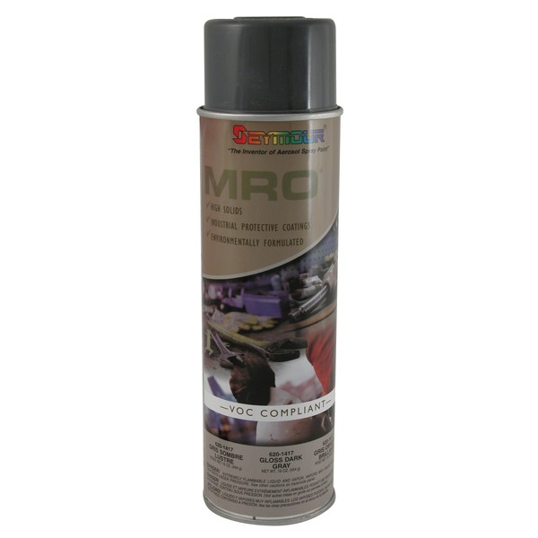 Seymour 620-1417 Industrial MRO High Solids Spray Paint, Dark Machinery Gray