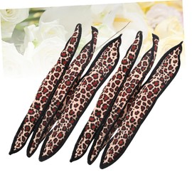 FOMIYES 6 Pack Hair Curler Tool Sponge Rollers for Women Girls Ladies Large Wavy Styling Leopard Design Safe for Hair