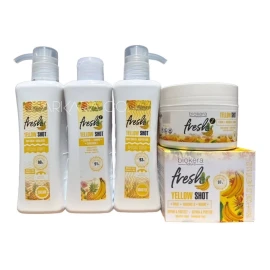 Salerm Yellow Shot Shampoo + Mask + Curly Booster + Curly Cream