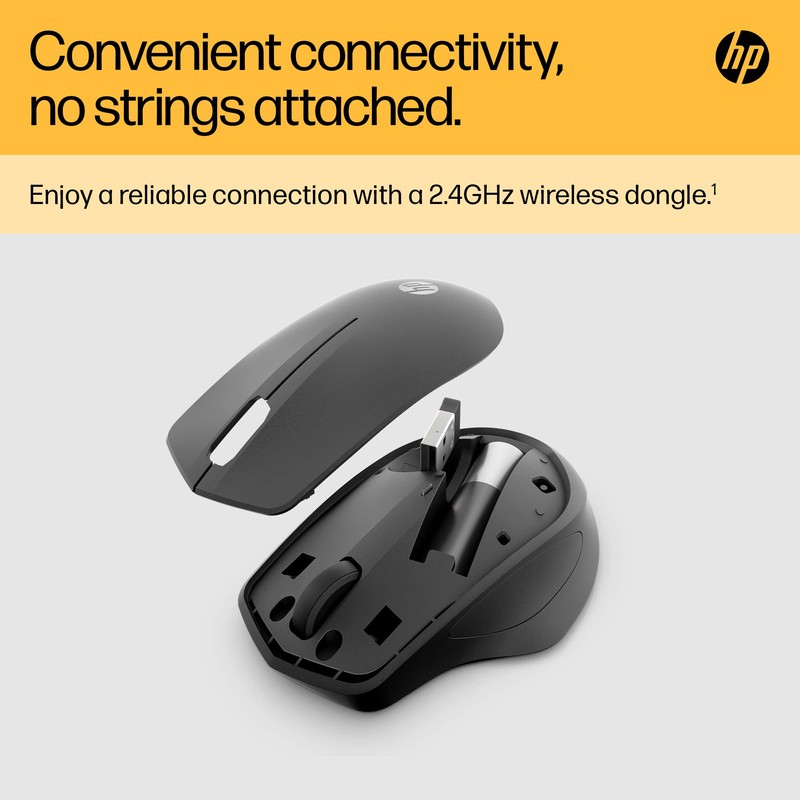 HP 280 Silent PC Wireless Mouse, HP Blue Optical Technology,