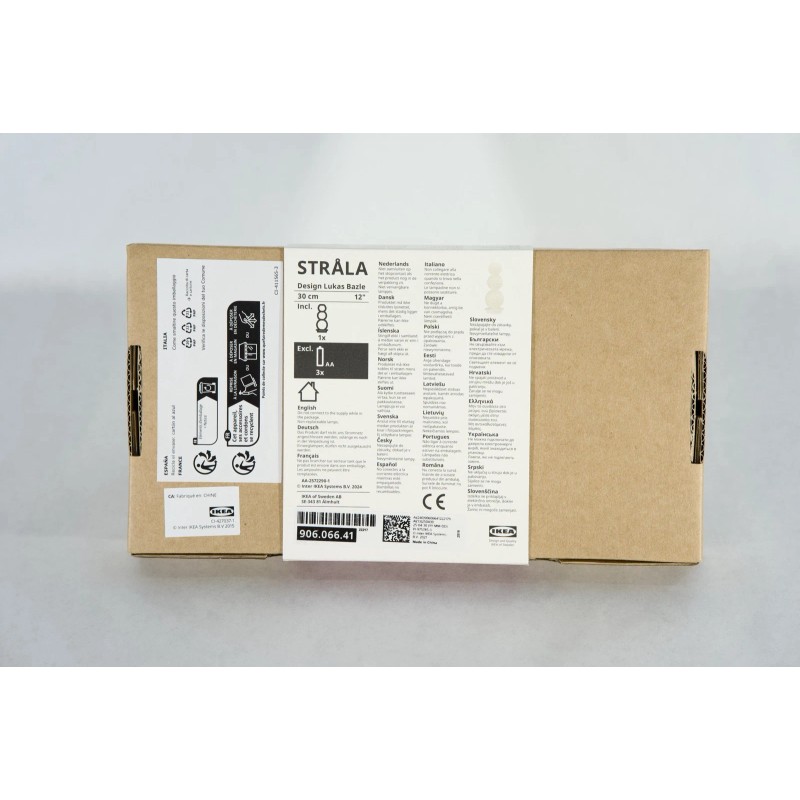 IKEA STRÅLA LED decorative table lamp, ball shape battery operated/white