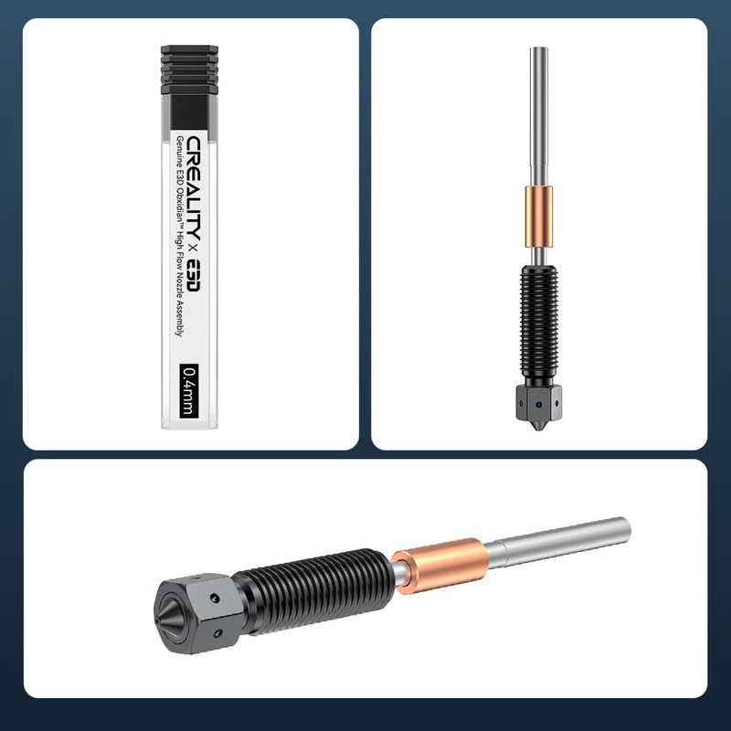 Creality E3D Obxidian™ High Flow Nozzle Assembly, Quick Disassembly and