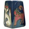 Mara Stoneware Mug - Cats - Blue 12 oz.