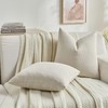 FUTEI Beige Decorative Throw Pillow Covers 18x18 Inch Set of