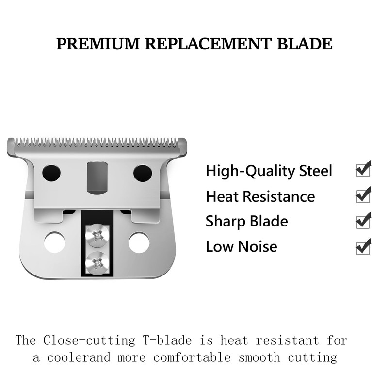 2 Pack Replacement T-Blades Compatible with Andis T-Outliners GTO,GO and