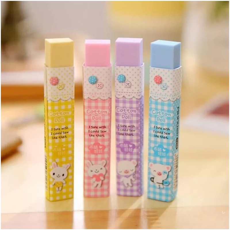 cotton doll 10pz Gomas Colores Mixtos Pastel Cotton Doll Kawaii