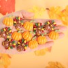 FOIMAS Thankgiving Resin Flatback Charms,50pcs Pumpkin Turkey Slime Embellishment Resin