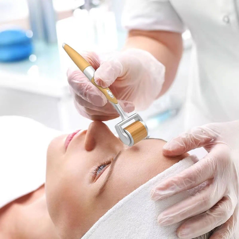 Rodillo Facial Dermaroller 192 Micro Agujas De Titanio 1mm