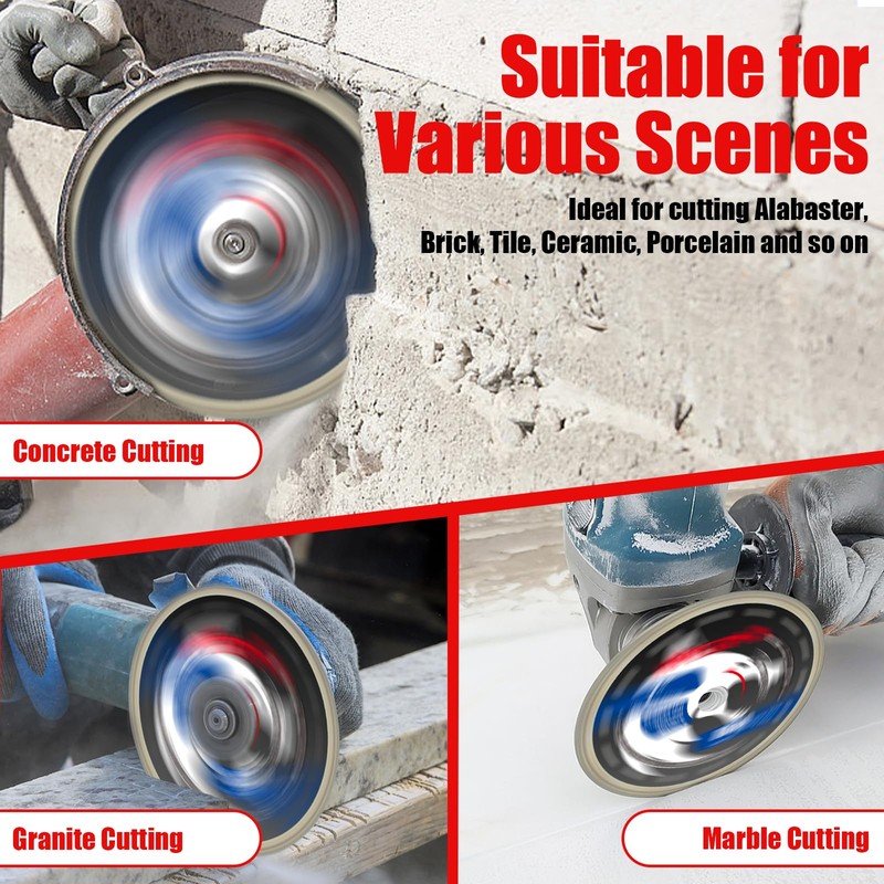 JINSINA 7" Diamond Saw Blades for Angle Grinder, X-Turbo Tile
