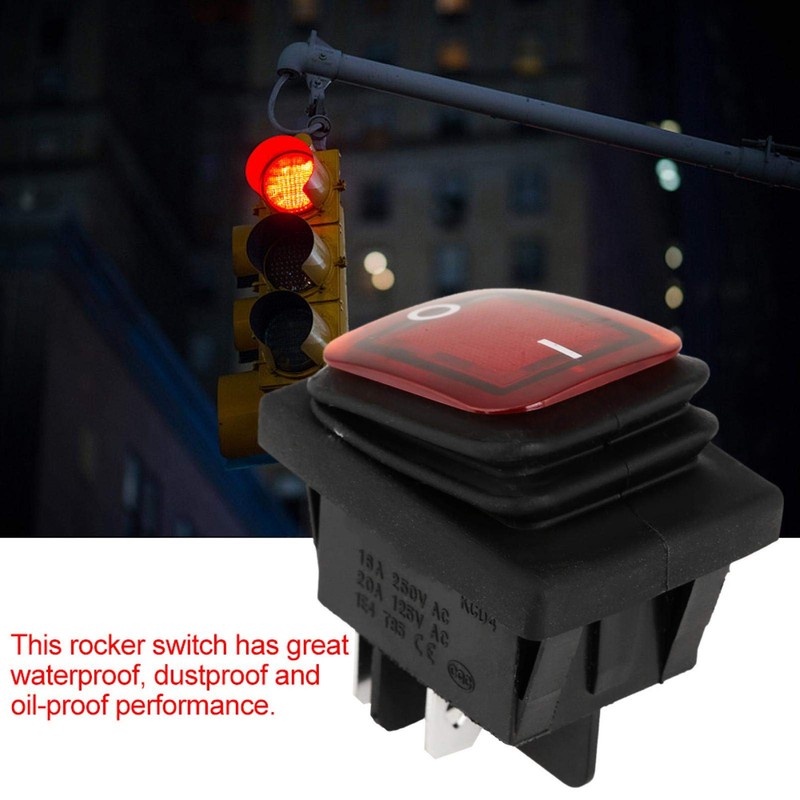 4pcs Black Indicator Switch, Traffic Light Rocker Switch Suitable for