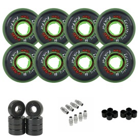 TGM Skateboards Rink Rat Wheels 76mm 79A True Identity XX 8-Pack Inline Indoor Roller Hockey + Bearings/Spacers