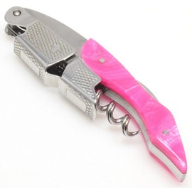 Pink Handle Professional Corkscrew Double Hinge Deluxe Waiters Wine Key