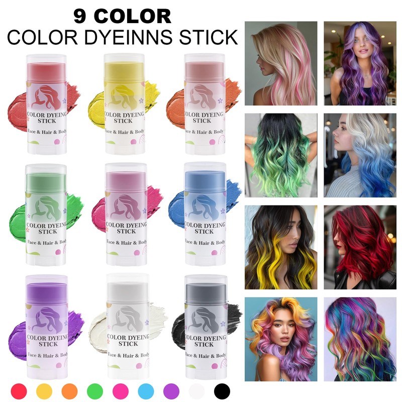 Purple Hair Dye Stick,Washable Hair Chalk for Women,Temporary Hair Color