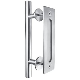CCJH 10" Stainless Steel Sliding Barn Door Handles and Pulls Flush Hardware Set,Double Side,Anti-Rust Anti-Corrosion,Easy Install