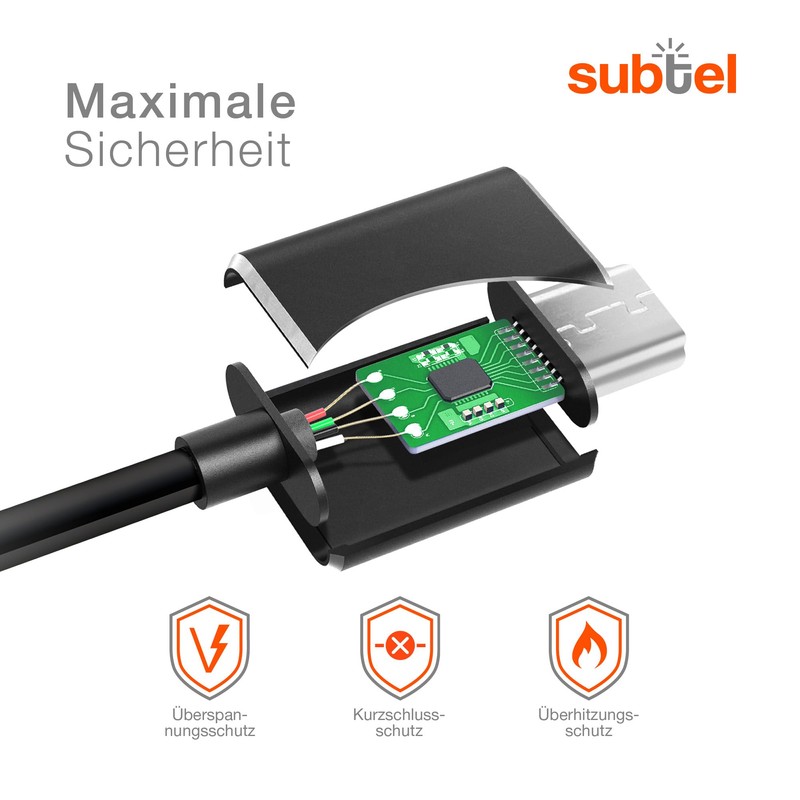 subtel® KFZ Ladegerät 1.1m 1A kompatibel mit Becker Ready 50