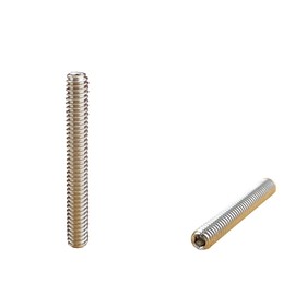 10 Piece 1/4-20 x 2" Stainless Steel Set Screws Cup Point Grub Screws, Fully Threaded Internal Hexagon Socket Set Screws
