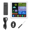 Wireless Weather Clock Digital Thermometer Hygrometer with Touch Screen for