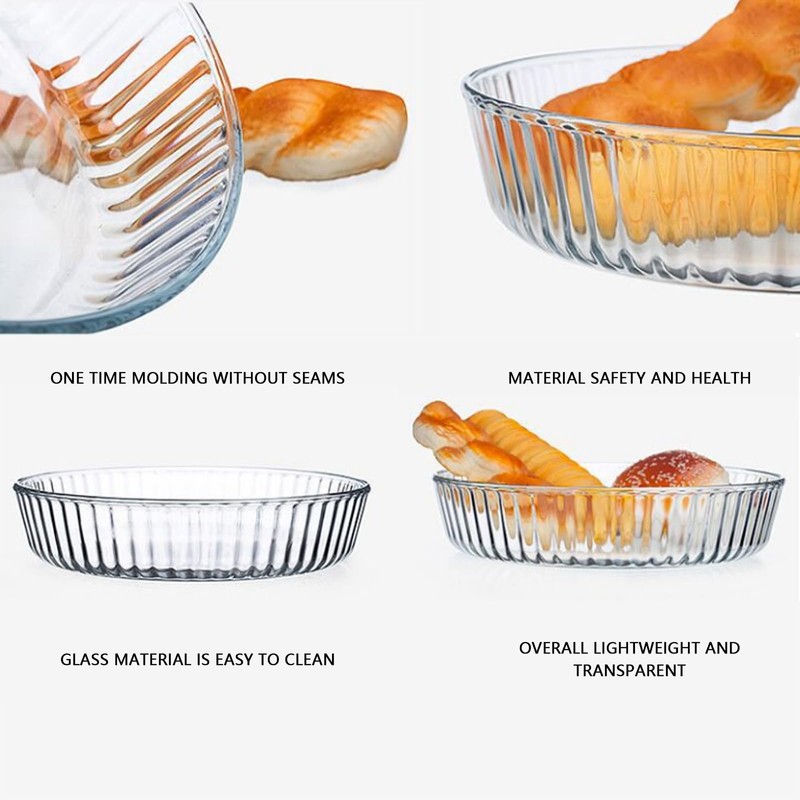 10 Inch Glass Deep Pie Dish for Baking Glass Baking
