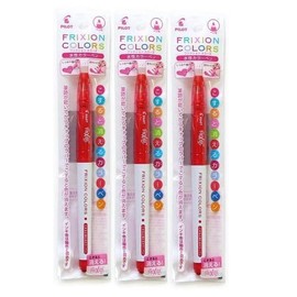 Pilot FriXion Colors Red P-SFC10M-R x 3 Bottles
