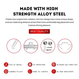 Gamyipp 1.5" Fat Crash Bar Engine Guard Highway Bar for Harley Heritage Softail Fatboy 1986-1999 (Chrome)