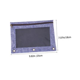 SEWACC 4pcs Transparent Binder Pockets Multi Purpose Loose Leaf Storage Bags for Documents Pens Materials Easy to Carry for Office Use