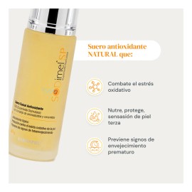 Suero Facial Antioxidante y Antiedad 30g Sodimel Superoxido DIsmutasa Reduce Signos de la Edad y Protege tu Piel del Sol, contaminación y estrés, serum Día y Noche skincare para todo tipo de piel