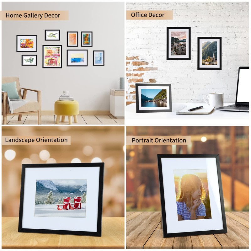 Giftgarden 11x17 Picture Frame Pack of 4, Matted 11x17 Frames