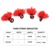Yuecoom 4pcs Yarn, Foam Indicator, Hand-Tied Floating Nymphs for Fly