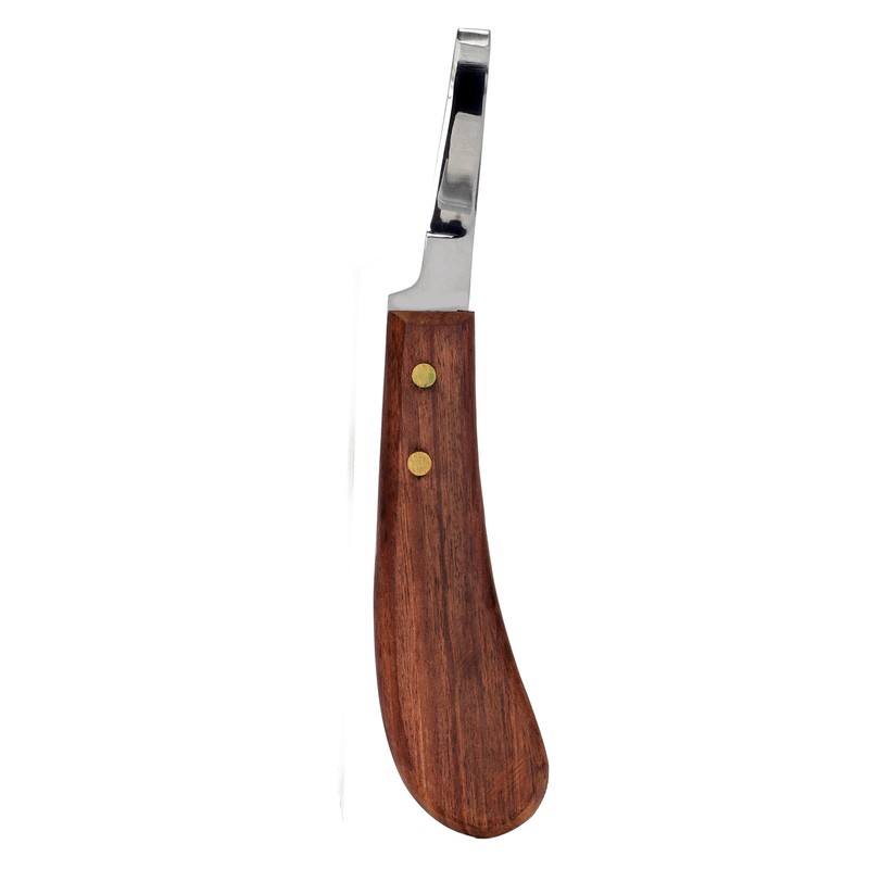 Steel Hoof Knife with Wooden Handle Pointed Cattle Livestock Hand