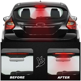 ULTRALTH LED 3rd Third Brake Light for 2014-2017 Ford Focus st & 2011-2018 Fiesta st Hatchbacks- OEM Roof Center High Mount Stop Lamp Direct Replacement | Plug & Play Installation (Red Lens)