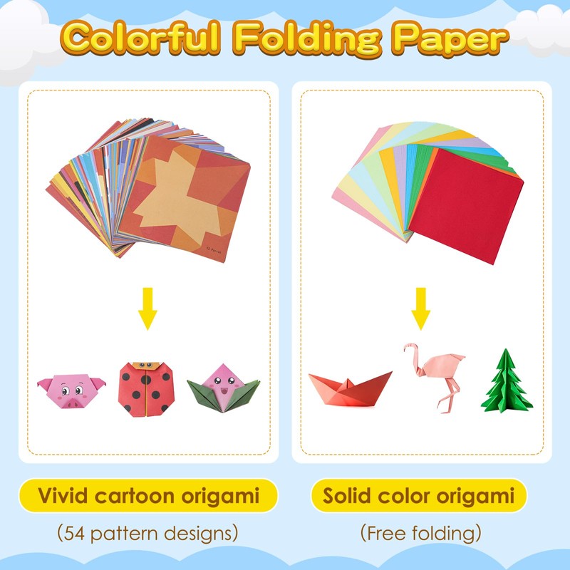 308 Sheets Origami Paper Kit for Kids Ages 5-8 8-12