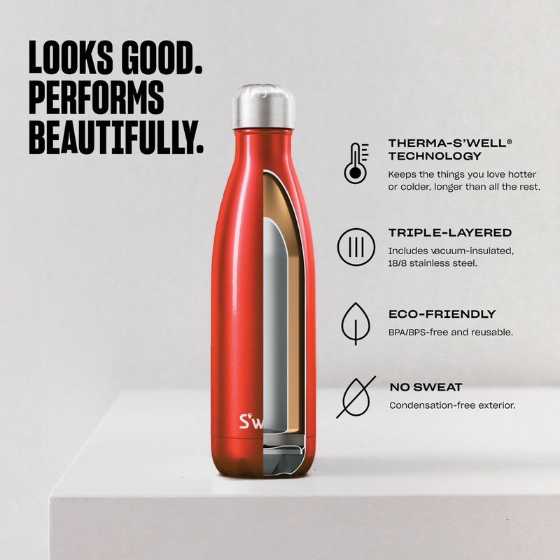 S'well Original Moonstone 500 ml Vacuum Insulated Drinking Bottle Keeps