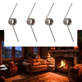 SG Store 4pcs 304 Stainless Steel Torsion Spring 2mm Wire Diameter 15mm OD 122° Deflection Suitable for Fireplaces with Sliding Doors DIY Woodworking Furniture Repair Project