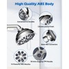 High Pressure Shower Head VMASSTONE 4.7" Rain Fixed Showerhead 7-Spray