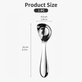 EUQWOSDD 304 Stainless Steel Ice Cream Scoop, Heavy Duty One-Piece Ice Cream Spoon for Sorbet Melon Balls Cookie Dough