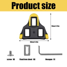 SPD Cleats for Cycling Shoes - Compatible with Shimano SPD-SL & SPD SH51 Cleat Systems, Indoor & Outdoor Bike Pedal Cleat Set for Road and MTB Cycling, Easy Clip-in Design