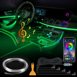 Car LED Tape, Interior Ambient Light, USB Integrated, LED Light, Atmosphere Light, Car Interior Light, Color Changing by Sound, Waterproof, Interior Decoration, High Brightness, Footlamp, Infinite