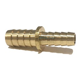 EDGE INDUSTRIAL 1/2" X 3/8" HOSE ID BRASS BARB REDUCER SPLICER FITTING FUEL/AIR/WATER/OIL/GAS/WOG (QTY 1) (QTY 01)