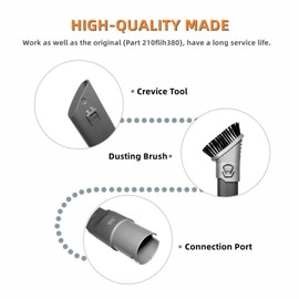 JEDELEOS Vacuum Attachment for Shark Rotator NV751 NV752 NV600 NV650 NV680 NV681 NV340 and Rocket HV301 HV322 HV300 HV320 NV480 NV801 NV803 Series, 2-in-1 Duster Crevice Tool Horse Hair Brush