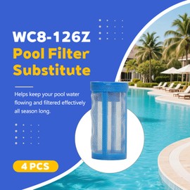 Beienz 4-Pack WC8-126Z Pool Air Bleed Filter Kit Compatible with Pentair and for Sta-Rite PTM50 PTM70 PTM100 DEP36 DEP51 DEP83 Series, Durable Pool Filter Screen Replacement