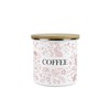Purely Home Wild Rabbits Coffee Canister - Pink Metal Enamel