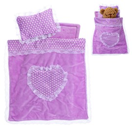 3Pcs Doll Accessory Doll Bedding Kit Playset Doll Blanket Mattress Pillow