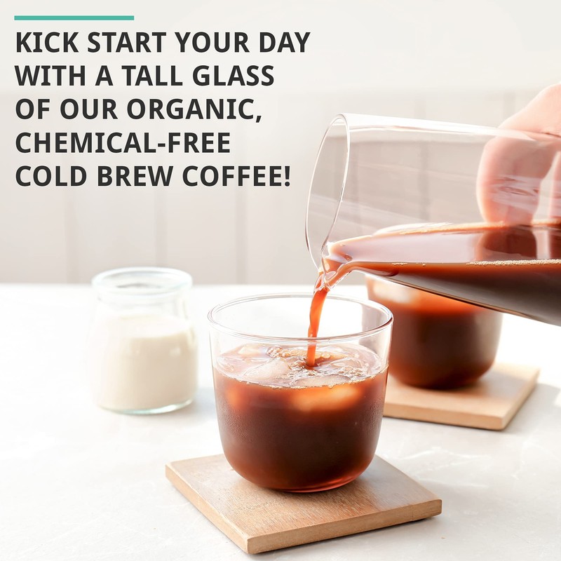 Cold Brew Organic Coarse Ground Coffee, Colombian Supremo, Dark Roast,