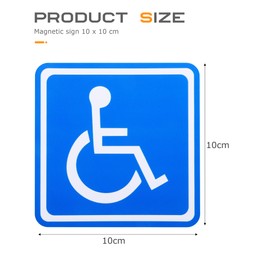 Flaconi 2 x Disabled Car Sticker, Magnetic Sign for Wheelchair Users, Disabled Sticker Wheelchair Car Sticker, Disabled Sign for Car, Suitable for Cars, Motorhome, Van, Van, Trucks